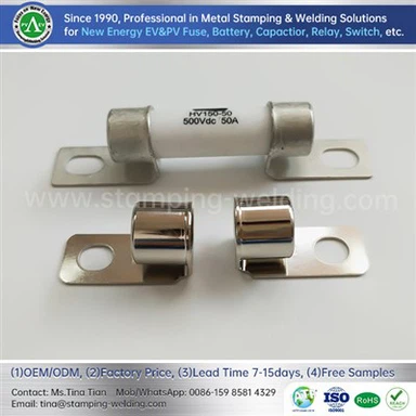 Caps de fusibles plaqués en argent