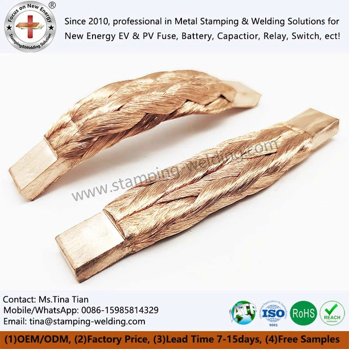 Braided Copper BusBar Heat Shink PVC Sleeves Braided Copper BusBar Heat Shink PVC Sleeves