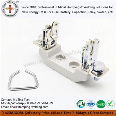 Bases en cuivre pour maillons de fusibles de type couteau NH